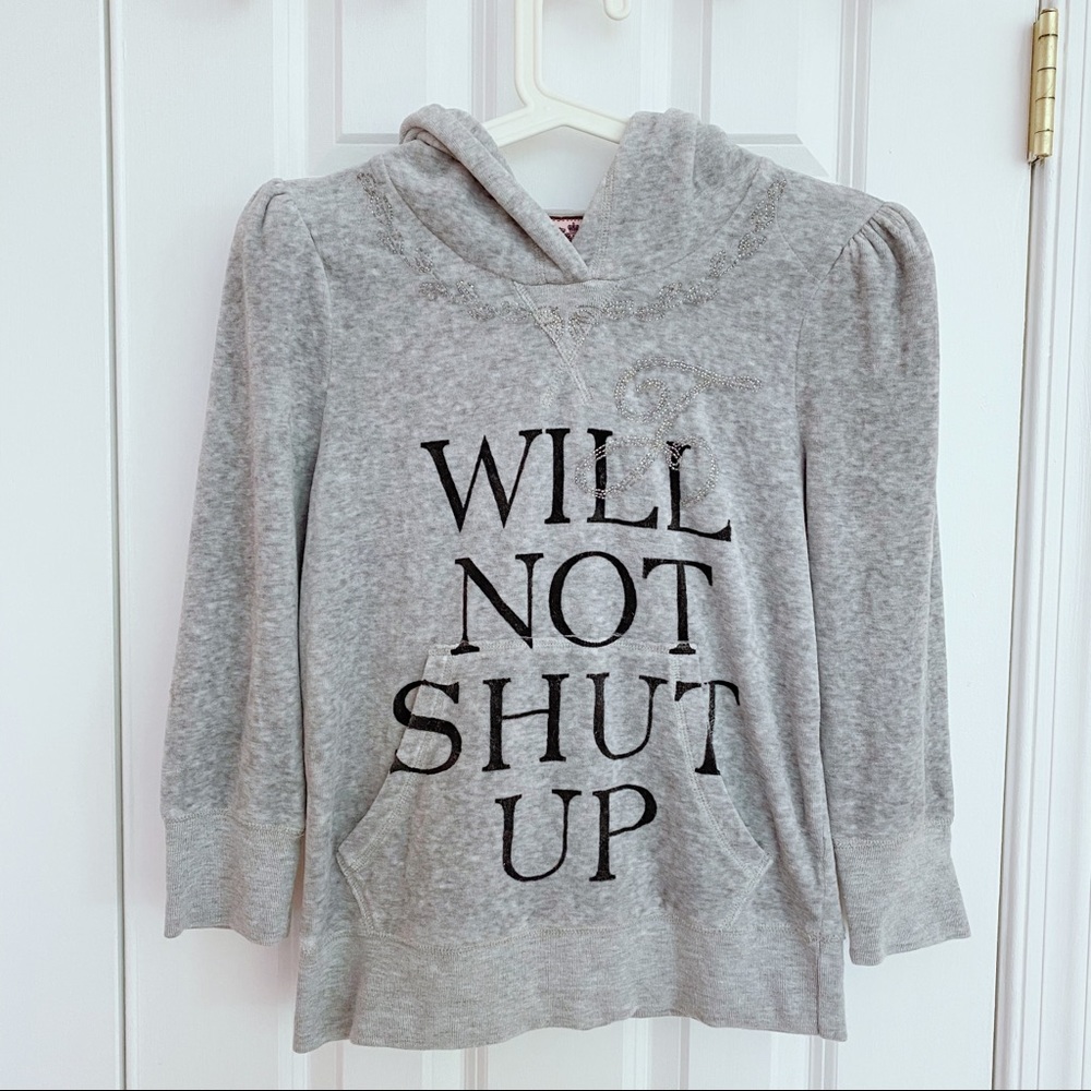 Juicy Couture Gray Velvet Hoodie